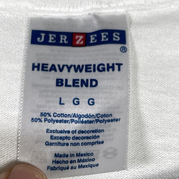 Jerzees Womens Patriotic Short Sleeve T Shirt Size L White American Flag Freedom - Picture 6 of 9